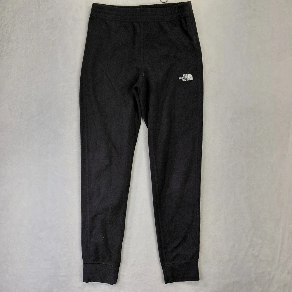 The North Face Kids Black Fleece Joggers Youth Large 14/16 Sweatpants Logo